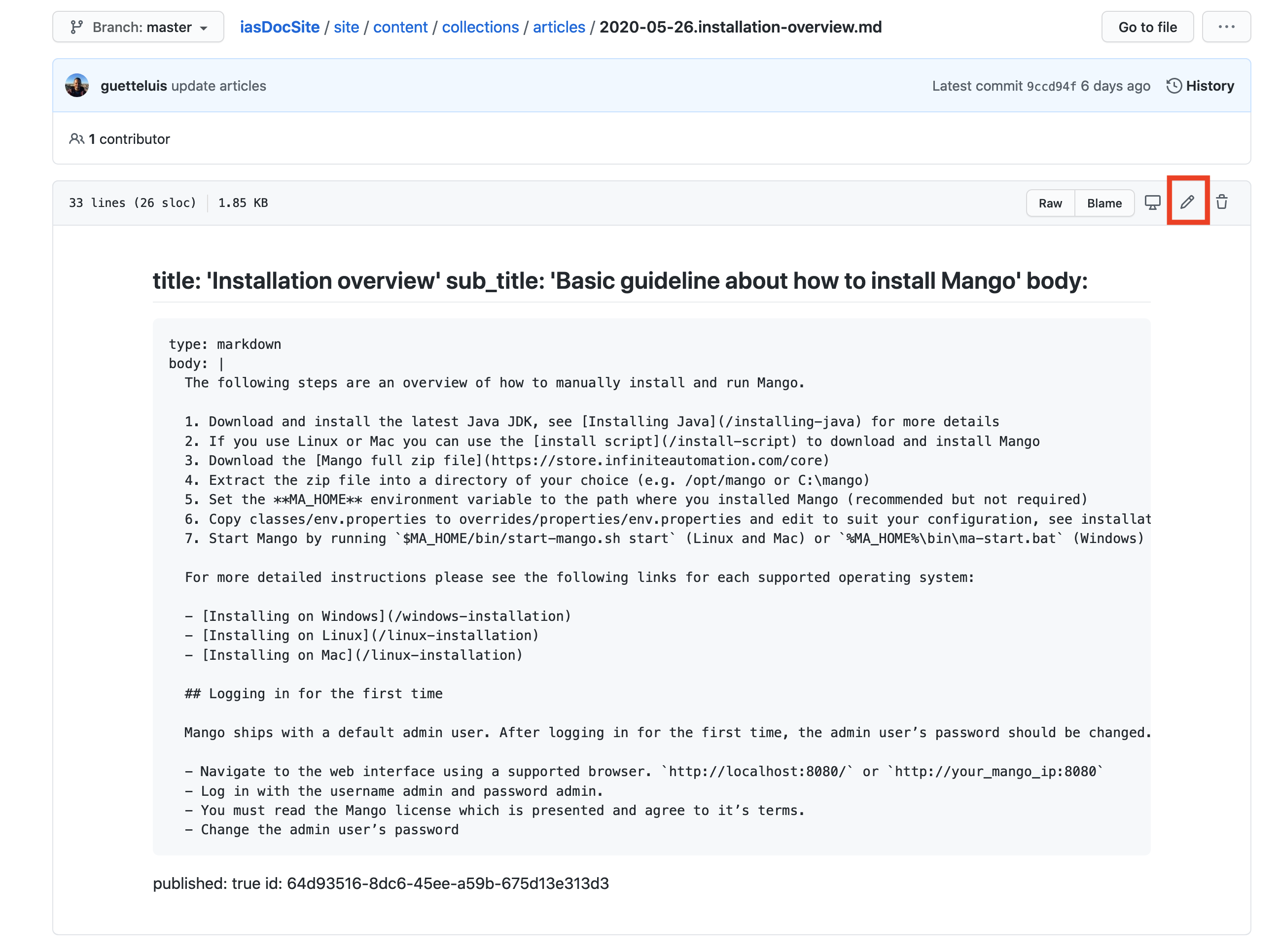 Edit Article on Github